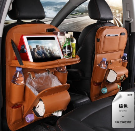 Organisateur Voiture Luxe – Sac de Rangement Multifonction en Simili Cuir