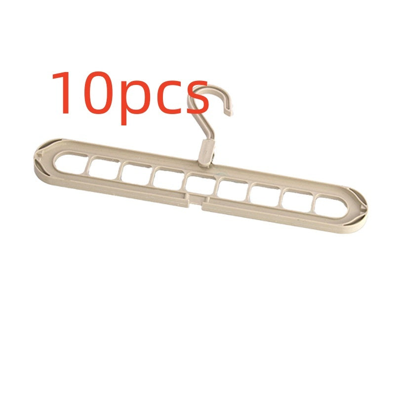 lot de 10 Cintres Multifonction 9 Trous Pliable – Gain de Place Malin