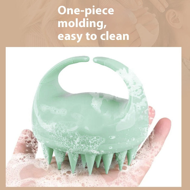 Brosse de Massage Cuir Chevelu en Silicone – Dites adieu aux shampoings bâclés !
