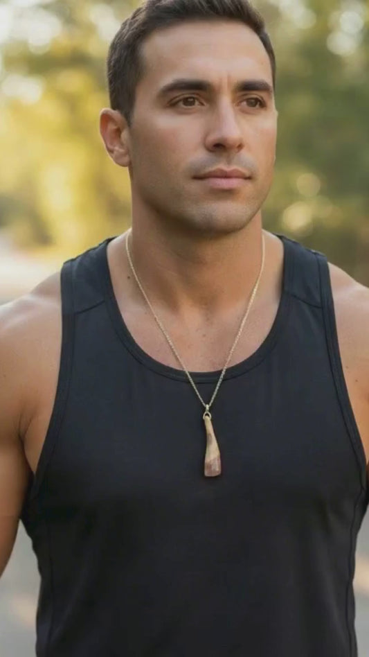 Collier en Résine et Bois Élégance Nocturne