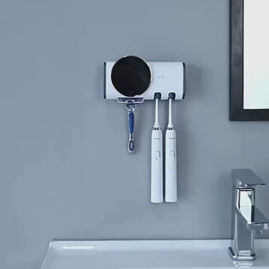 Porte-brosse à dents UV mural et support de rasoir